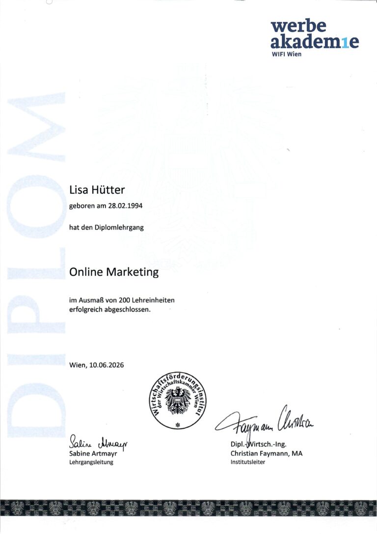 Ein Diplom im Bereich Online Marketing